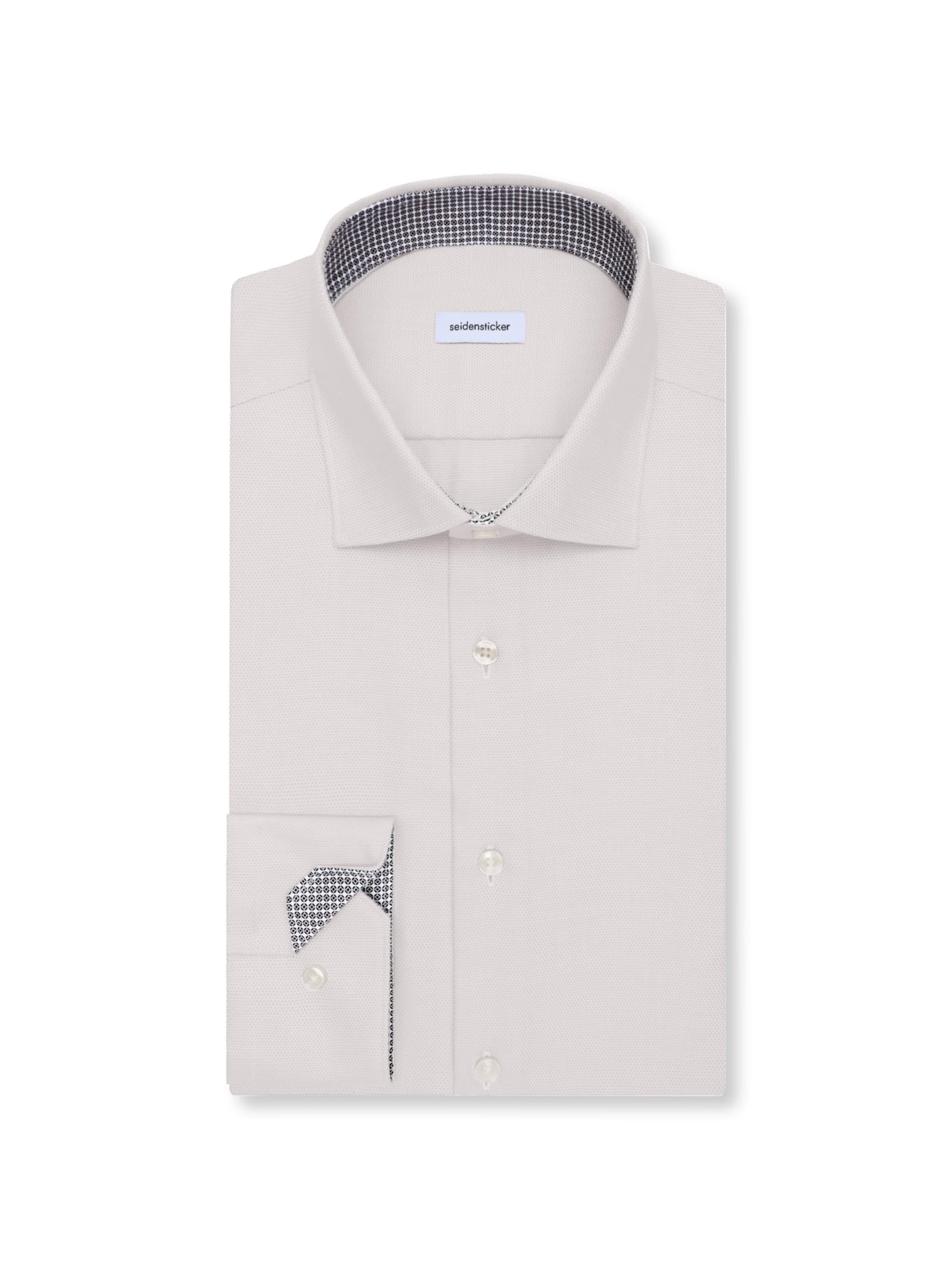 SEIDENSTICKER Slim fit Zakelijk overhemd 'Schwarze Rose' in Beige
