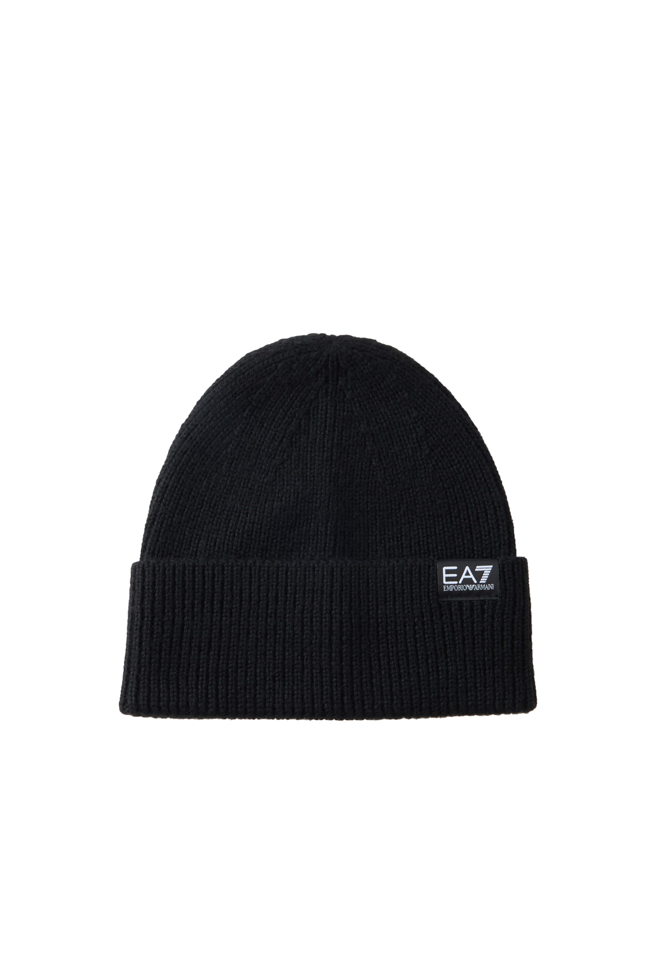 Berretto di EA7 Emporio Armani in nero: frontale