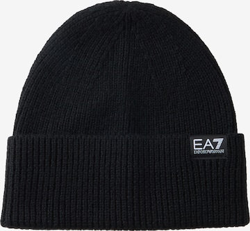 juoda EA7 Emporio Armani Megzta kepurė: priekis