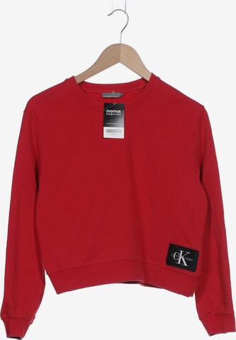 Calvin Klein Jeans Sweatshirt & Zip-Up Hoodie in S in Red: front