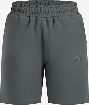 Smilodox Loosefit Sportbroek ' Nurya ' in Groen: voorkant