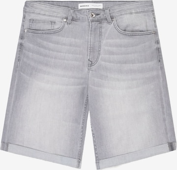 Bershka Regular Farkut värissä harmaa: etupuoli