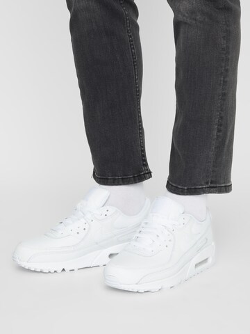 Baskets basses 'AIR MAX 90 LTR' Nike Sportswear en blanc