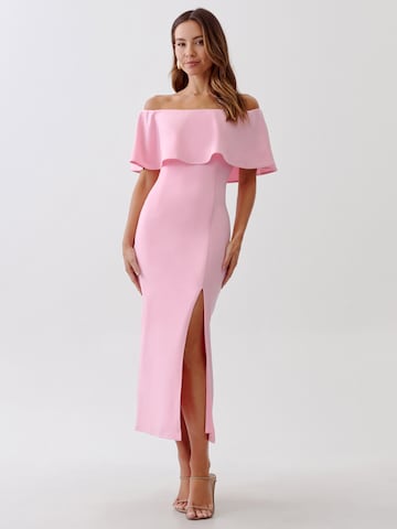 Robe 'ELLY' Tussah en rose : devant