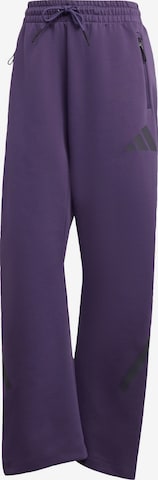 ADIDAS SPORTSWEAR Wide Leg Urheiluhousut 'Z.N.E.' värissä lila: etupuoli