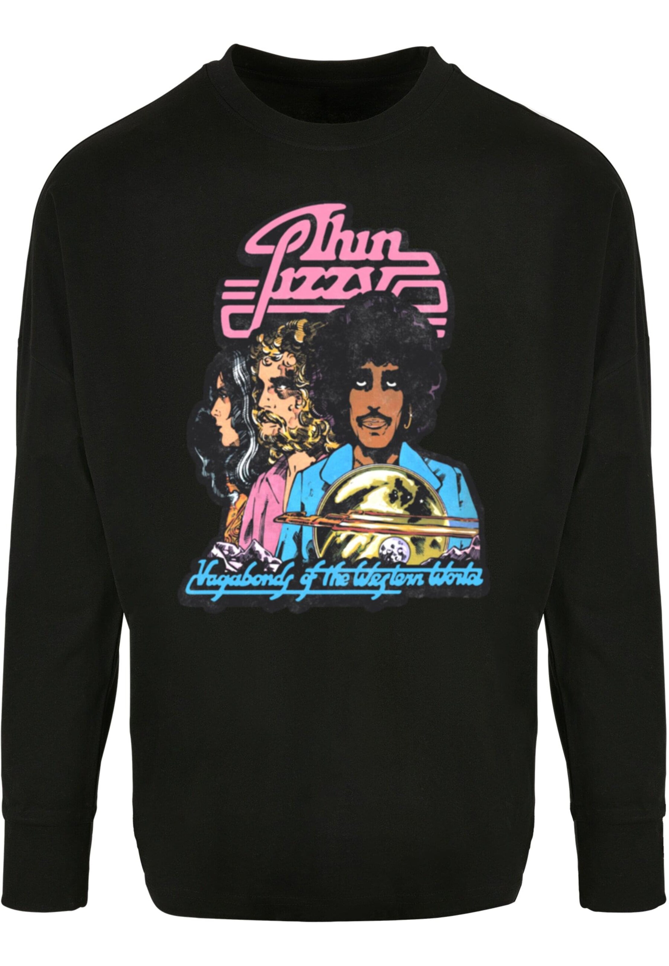 Merchcode Shirt 'Thin Lizzy - Album Tracklisting' in Black: front