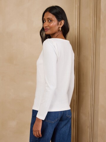 love & roses - Camiseta en blanco