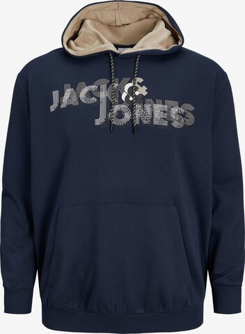 Jack & Jones Plus Mikina 'Friday' - Modrá: predná strana