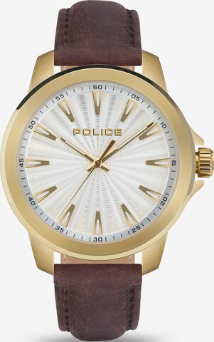 POLICE Analog Watch in Brown: front