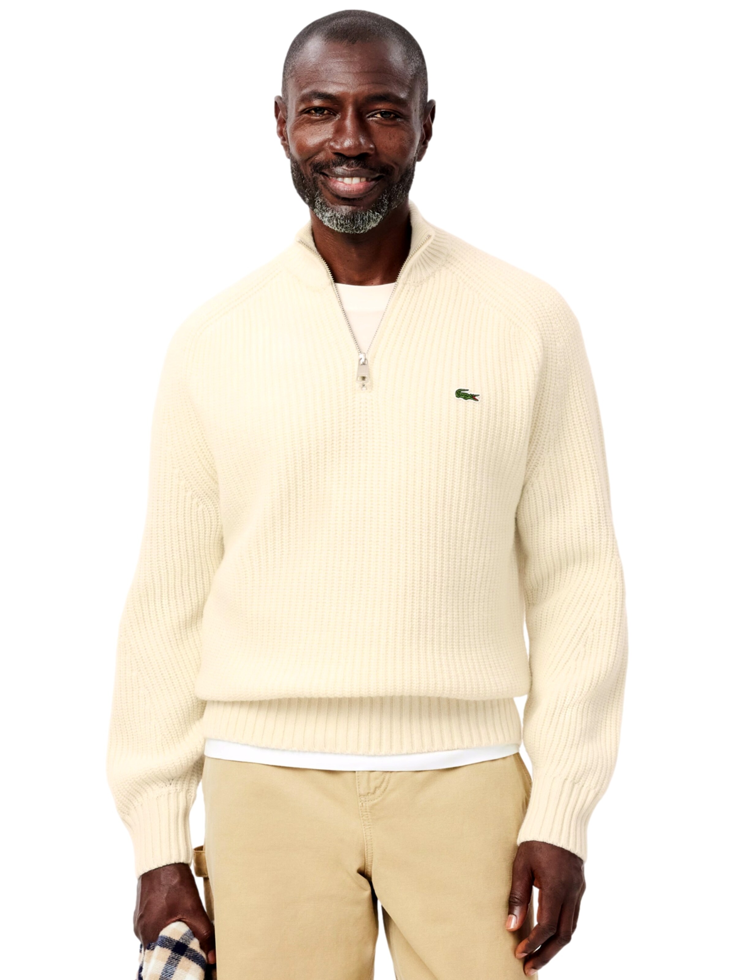 LACOSTE Sweater in Beige: front