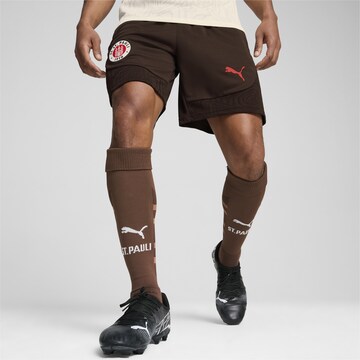 PUMA Regular Sportshorts 'FC St. Pauli' in Braun
