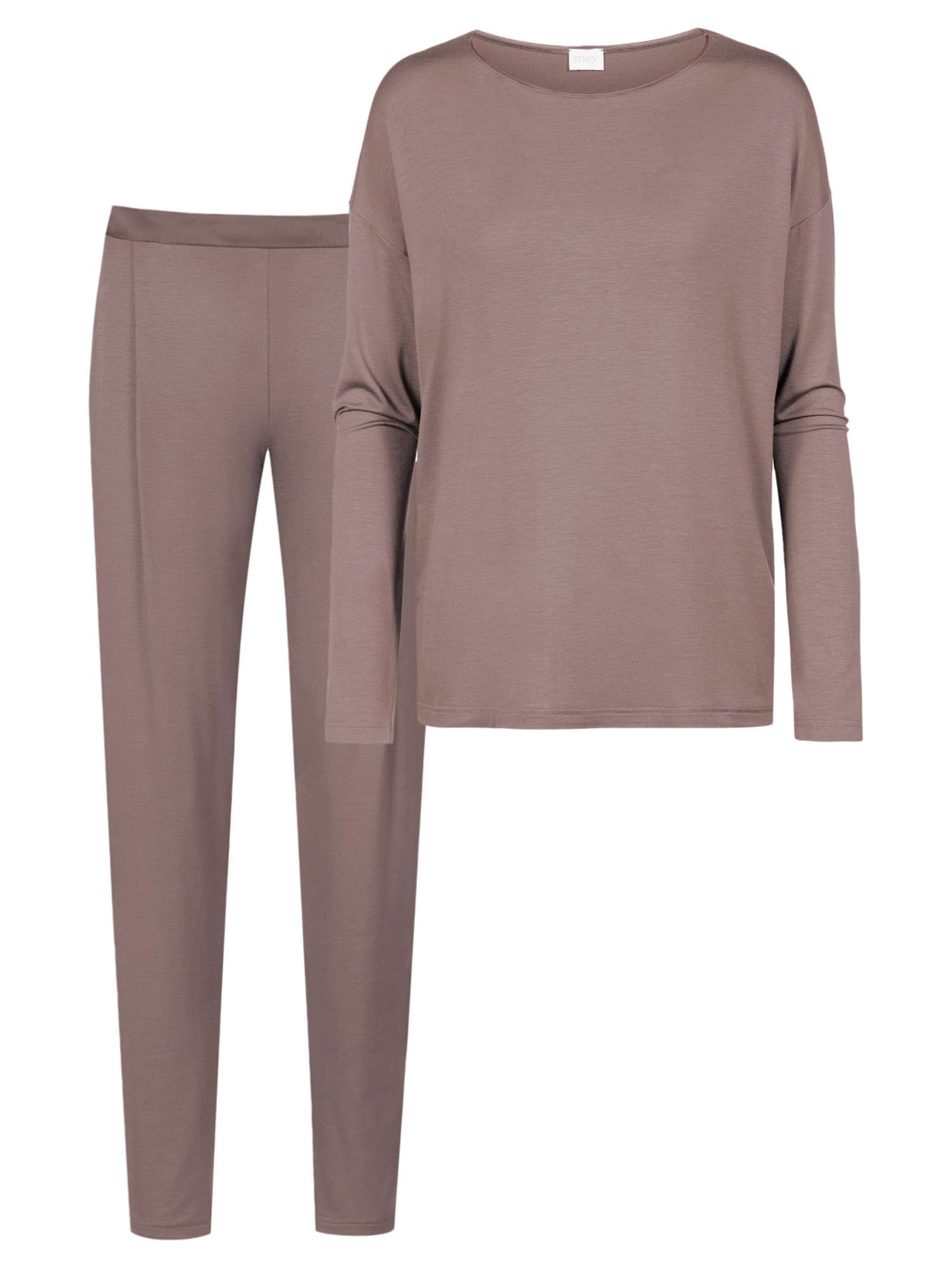 Mey Pyjama 'Pure Chic'‌‌‌‌‌‌‌ in Braun: Vorderseite