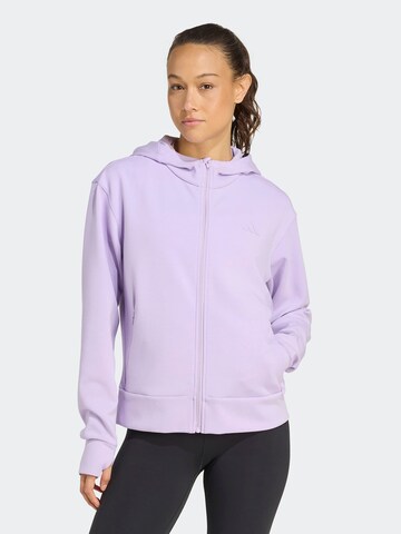 ADIDAS PERFORMANCE Спортна жилетка с качулка 'Designed 4' в лилав: отпред