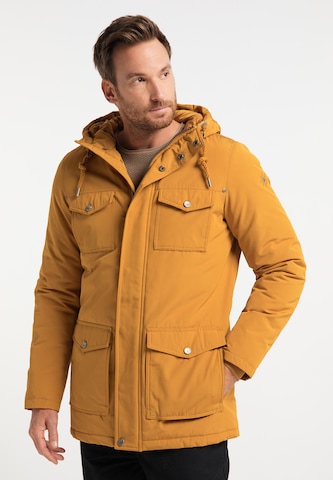 DreiMaster Vintage Winterparka in Geel: voorkant