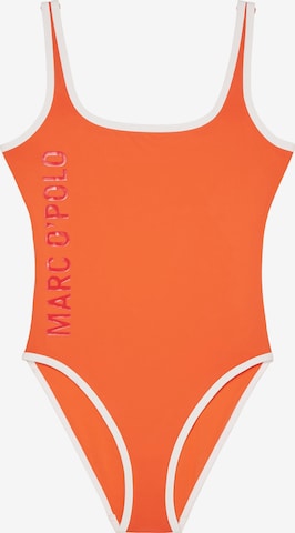 Marc O'Polo Bustier Badeanzug ' High Shine ' in Orange: Vorderseite