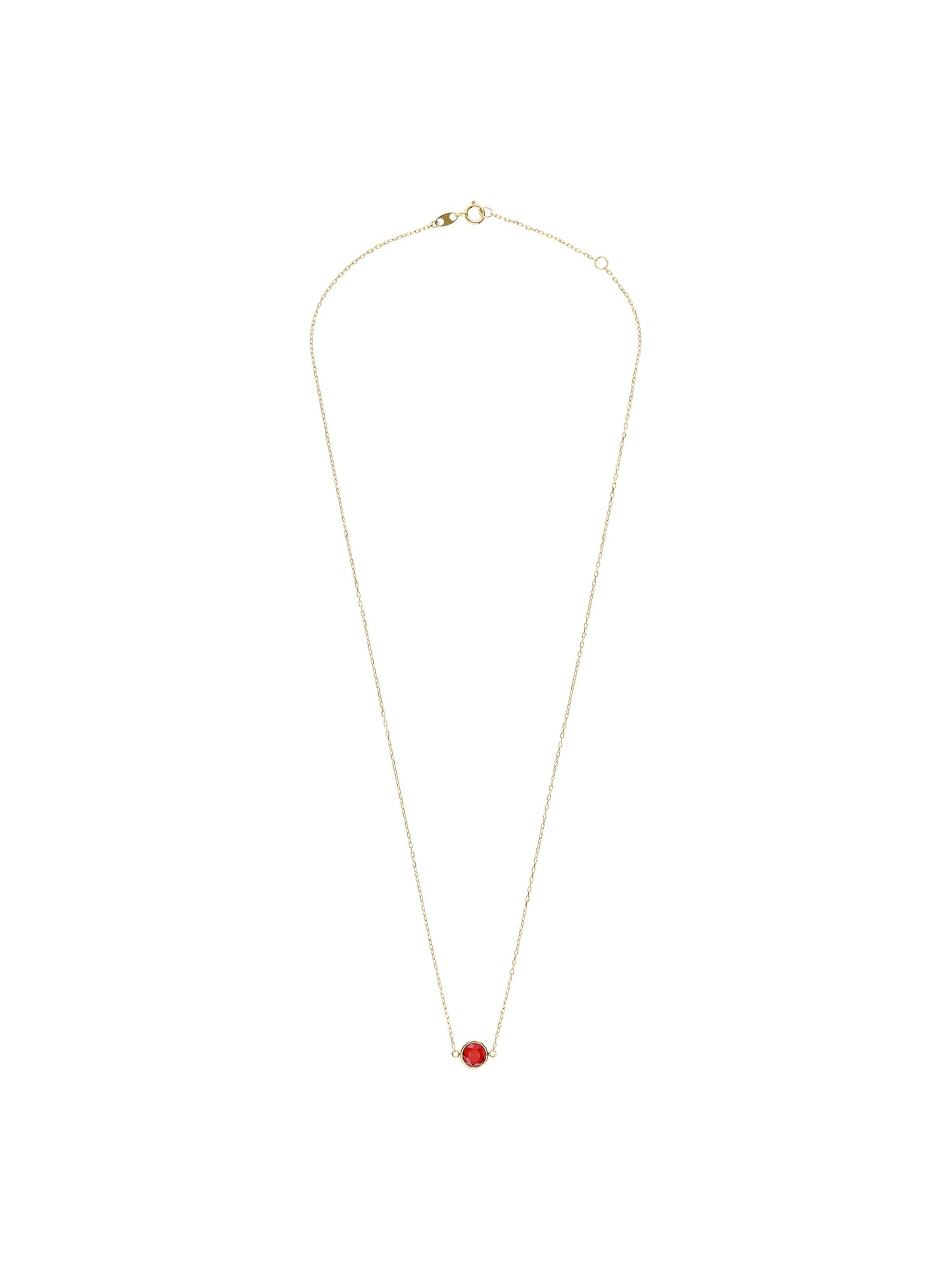 Lucardi Ketting 'Geburtsstein' in Goud: voorkant