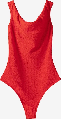 Bershka Shirt bodysuit in Red: front
