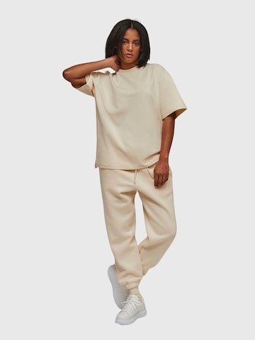 THE ODDS Shirt 'Loose T-Shirt / alphabet' in Beige