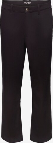 ESPRIT Regular Chino Pants in Black: front