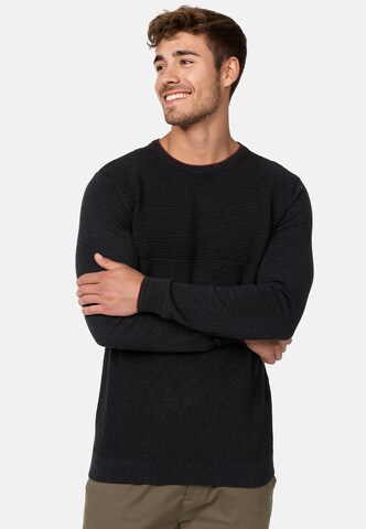 INDICODE JEANS Sweater 'Reign' in Black: front