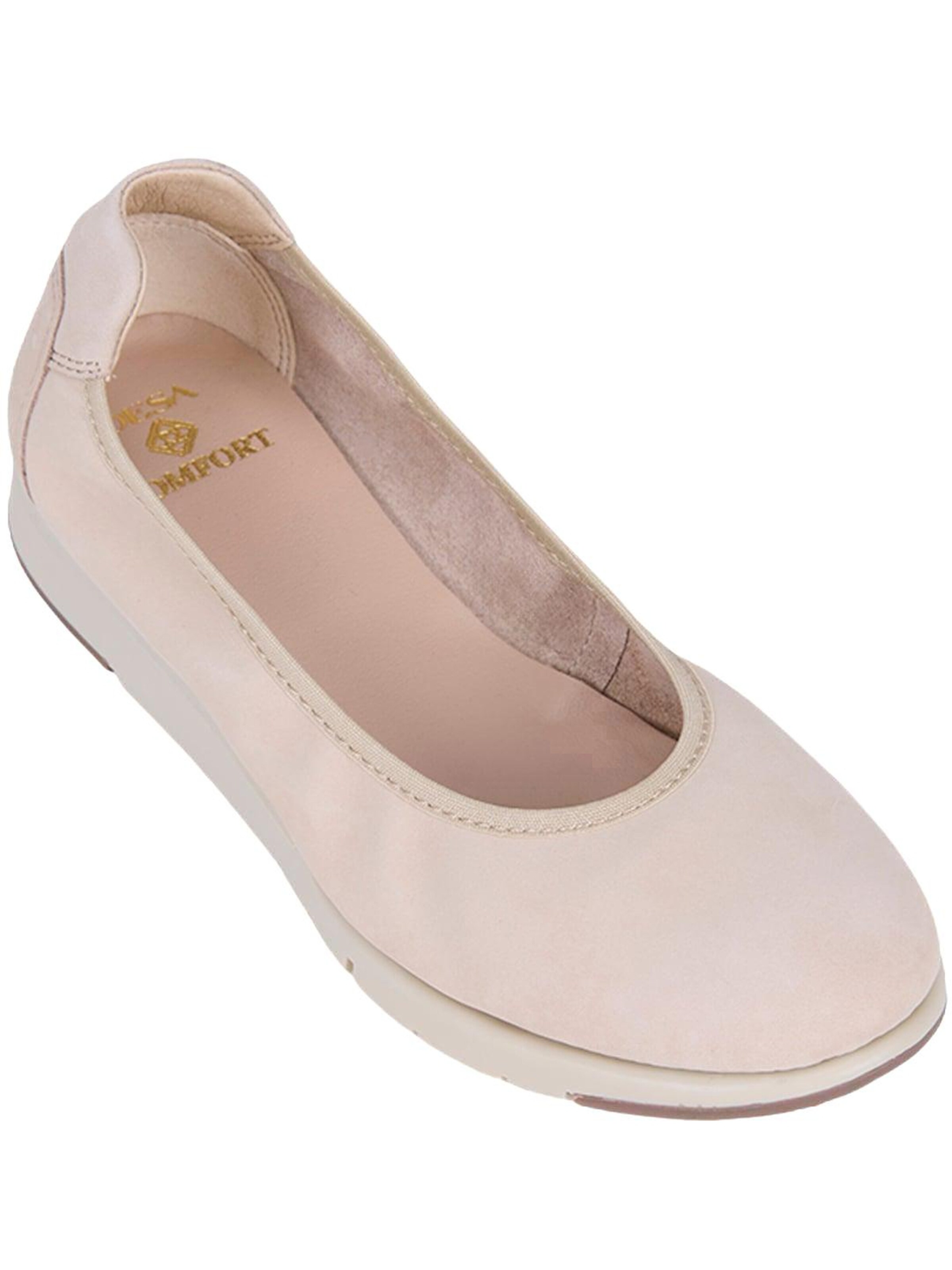 Desa - Bailarina 'DESA Damen DesaComfort Ballerinas aus Nubukleder' en beige
