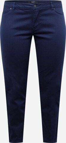 Vero Moda Curve - Calças chino 'HOT SEVEN' em azul: frente