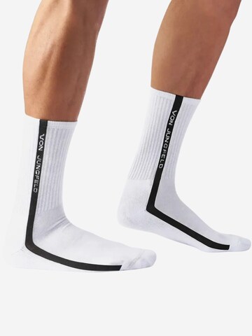 Von Jungfeld Socks 'Branding' in White: front