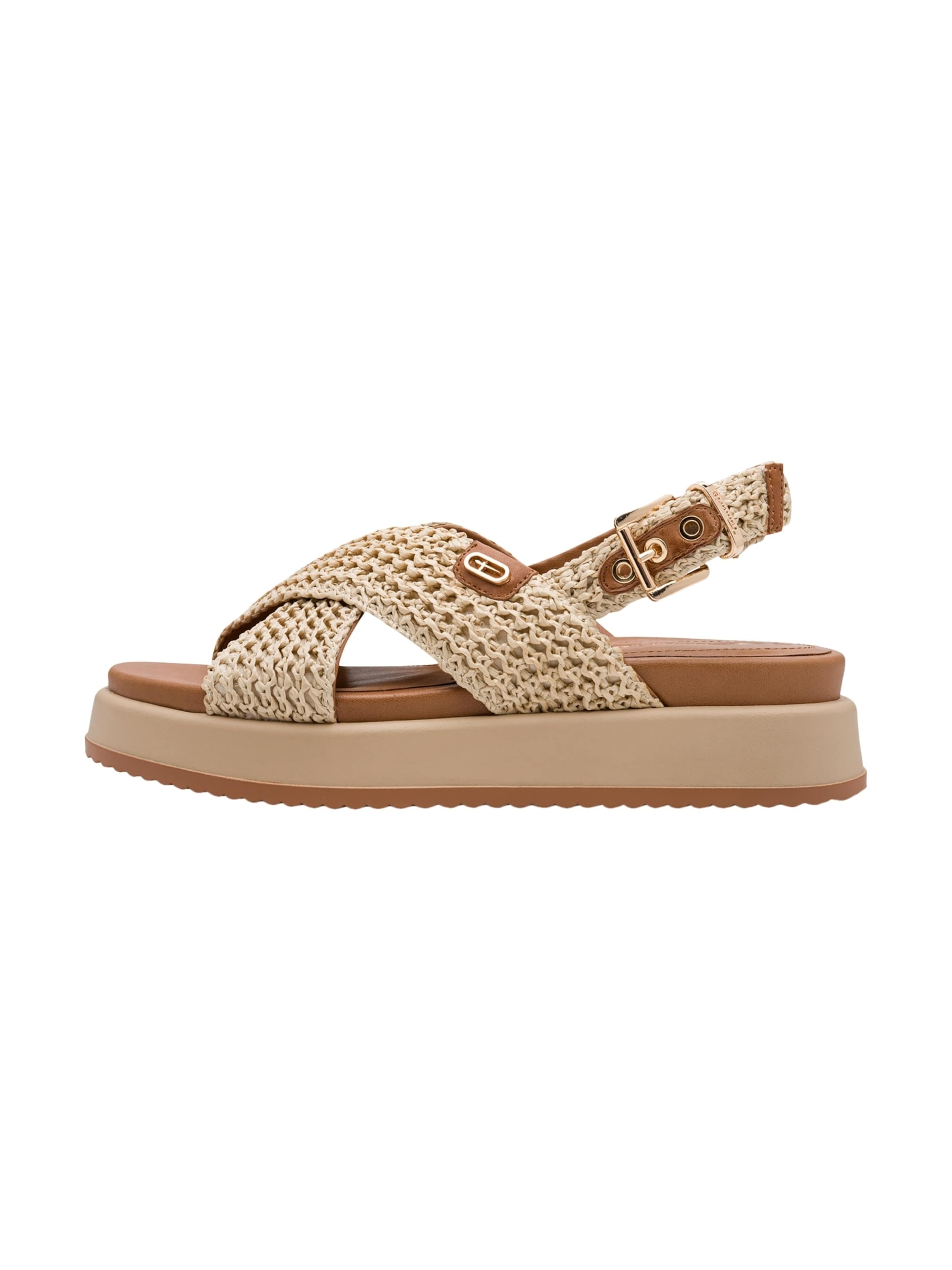 Tamaris Sandale 'Ledersandalen Kompensiert'‌‌‌ in Beige