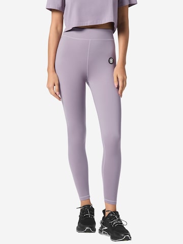 Skinny Pantaloni sportivi 'Scratch' di Plein Sport in lilla: frontale