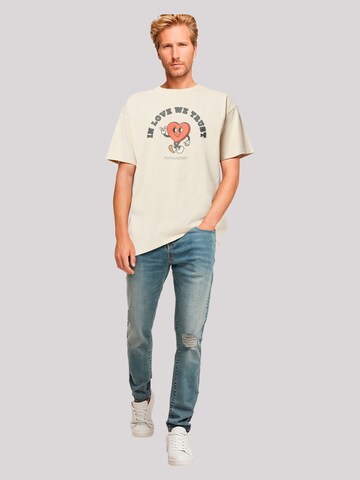 F4NT4STIC Shirt 'In Love We Trust Valentinstag Streetwear' in Beige