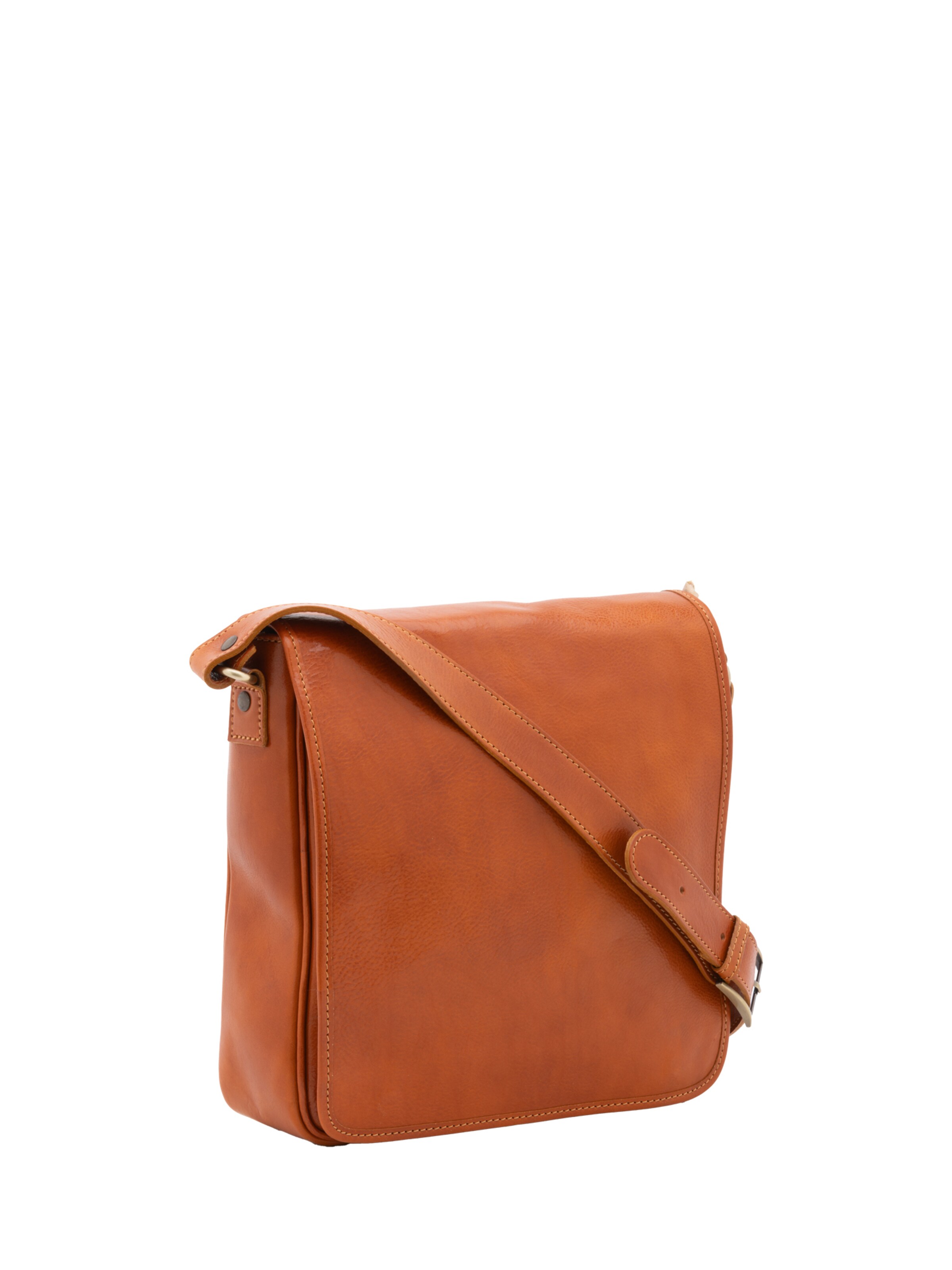 Borsa a tracolla 'Borsa a tracolla uomo vera pelle con chiusura magnetica - Made in Italy' di I Fratelli in beige