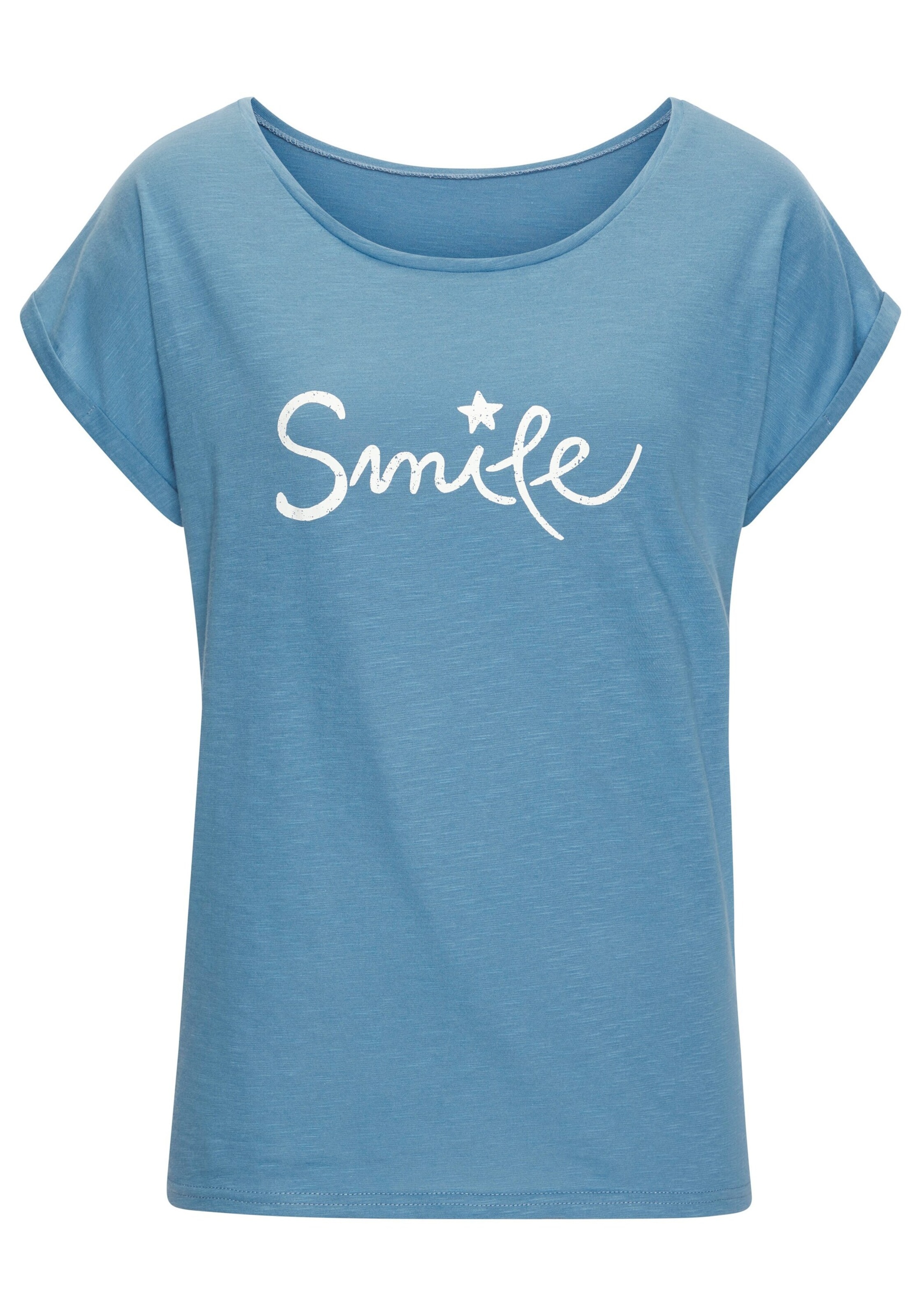 BEACH TIME Shirt in Blue: front