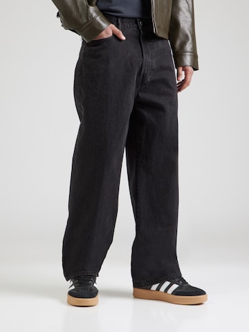Abercrombie & Fitch Baggy Jeans in Zwart: voorkant