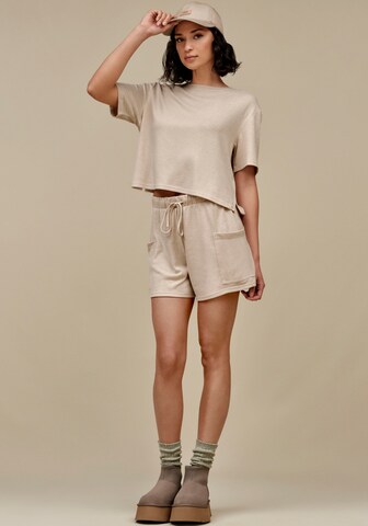 UGG Short Pajama Set in Beige: front