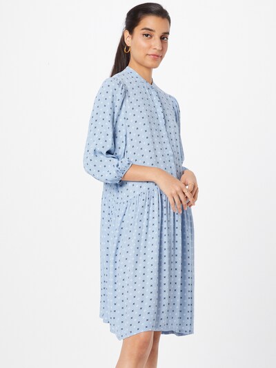 Rochie tip bluză 'Corry' mbym pe albastru noapte / albastru deschis / alb, Vizualizare model