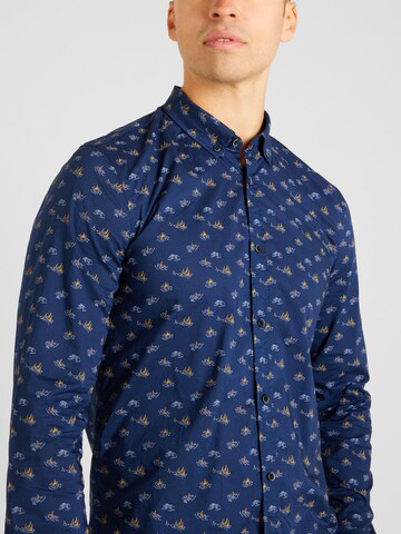 SCOTCH & SODA Slim Fit Hemd 'Ditsy in Blau