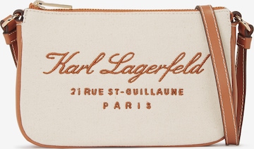 Karl Lagerfeld - Bolso de hombro 'Hotel' en beige: frente