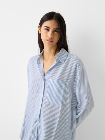 Bershka Blouse in Blue