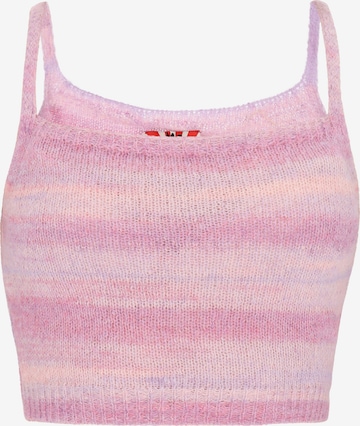 MYMO - Top de malha 'Back To School' em rosa: frente