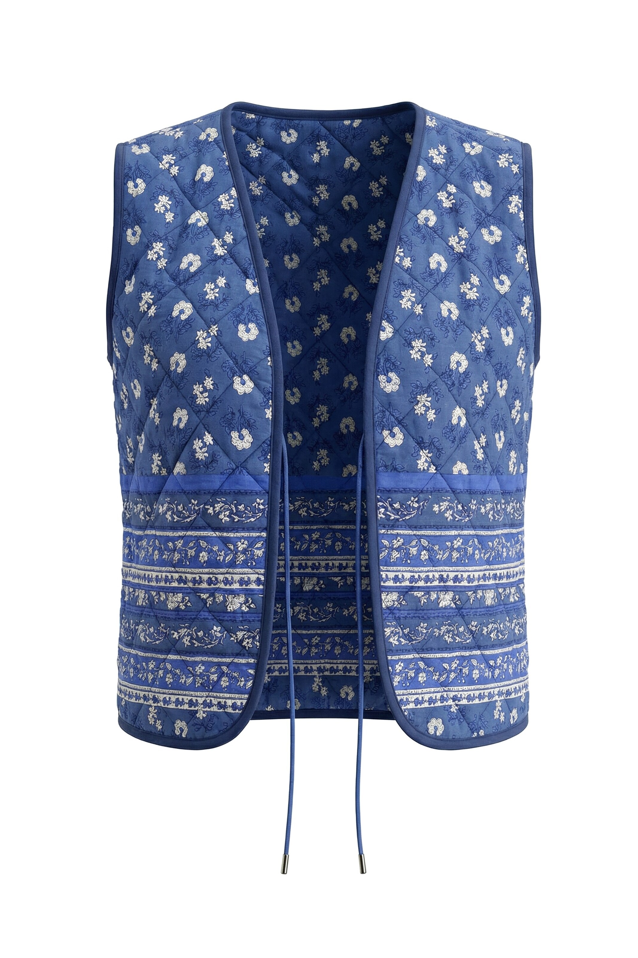 Ulla Popken Weste in Blau: Vorderseite