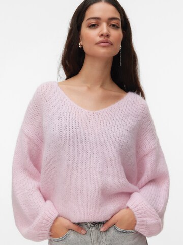 VERO MODA Oversized trui 'VMMAYBE' in Roze: voorkant