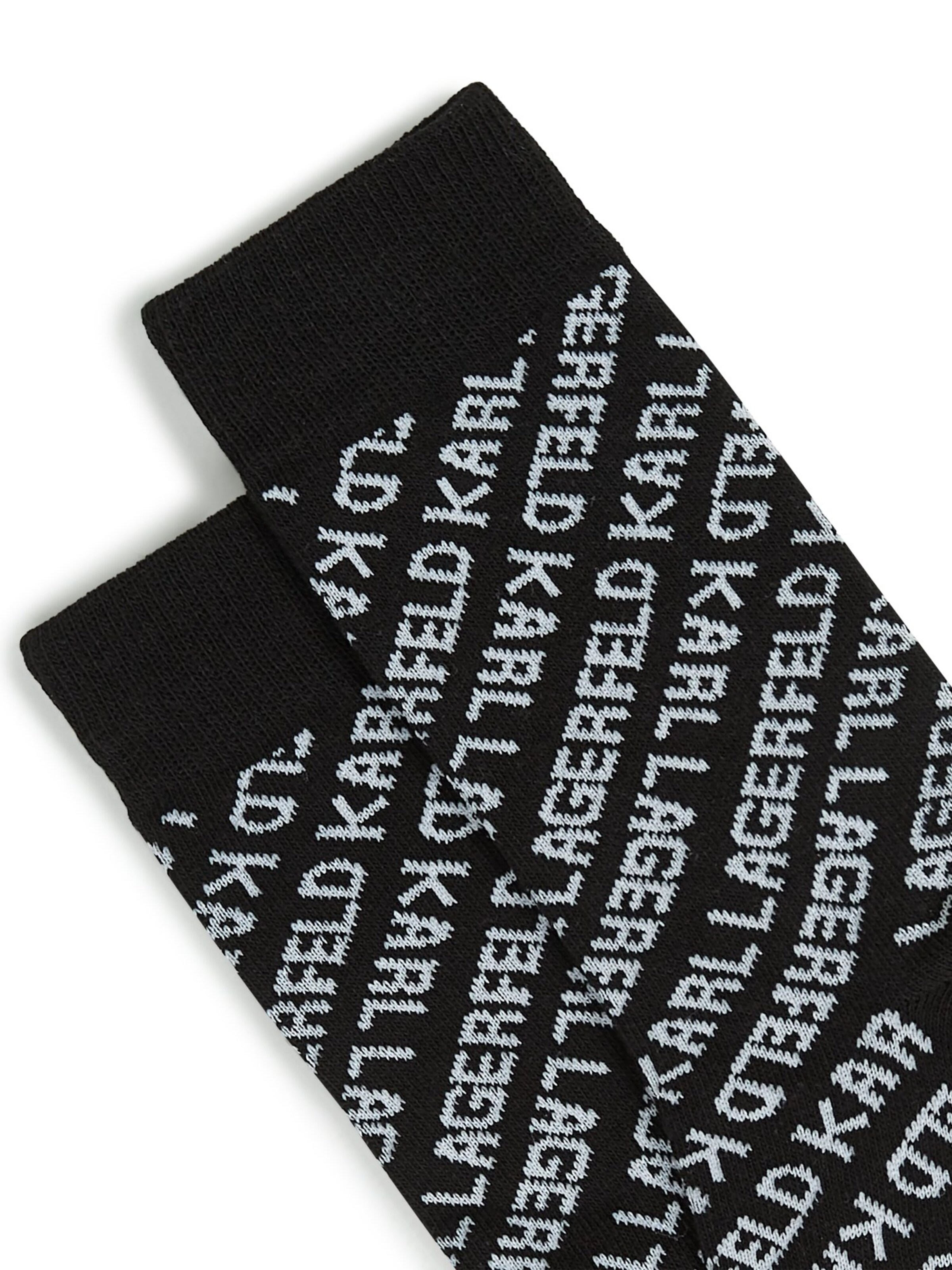 Șosete ' Socken mit Allover-Logo – 3er-Pack ' de la Karl Lagerfeld pe negru