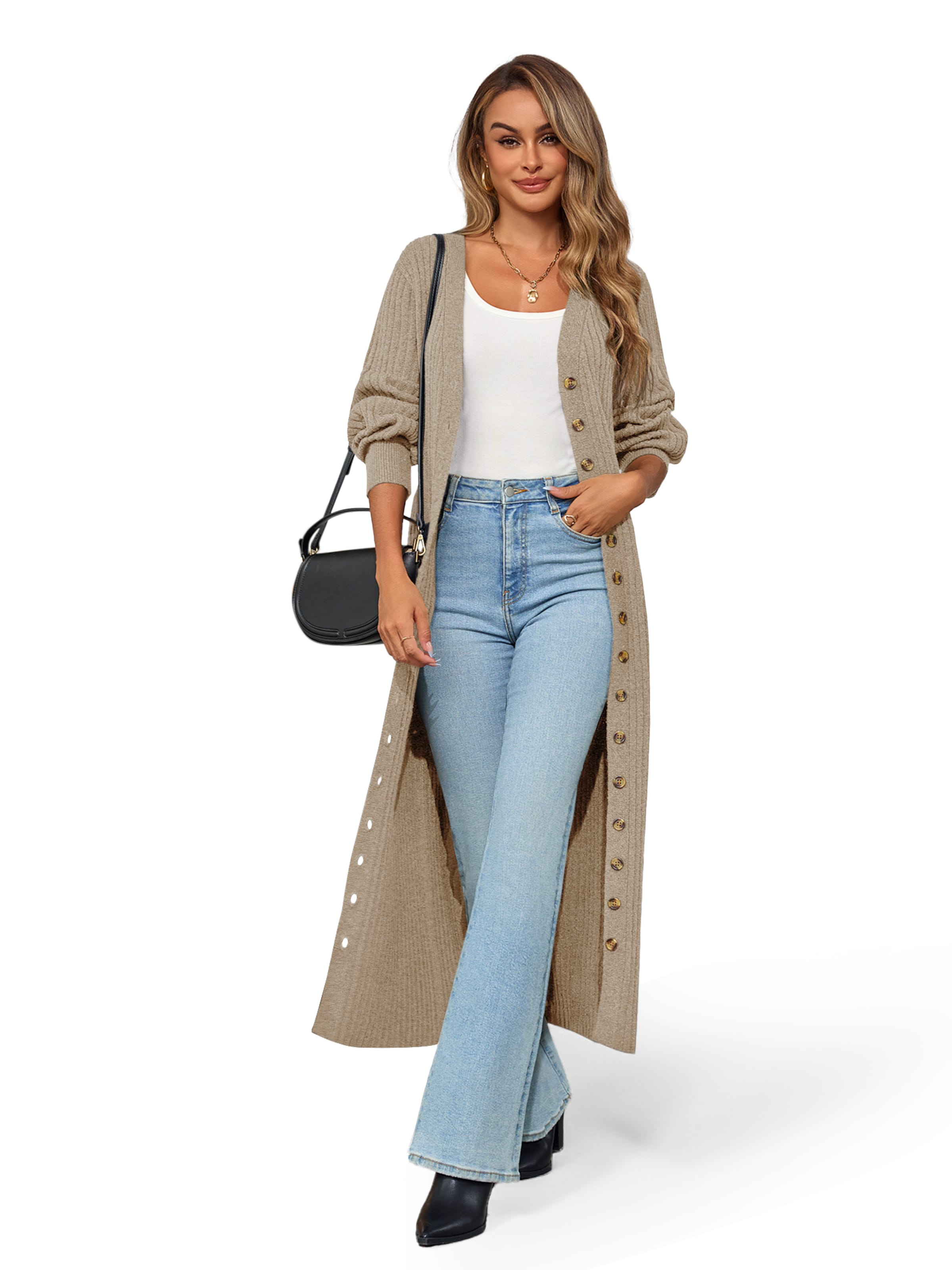 Imily Bela Вязаное пальто в Бежевый