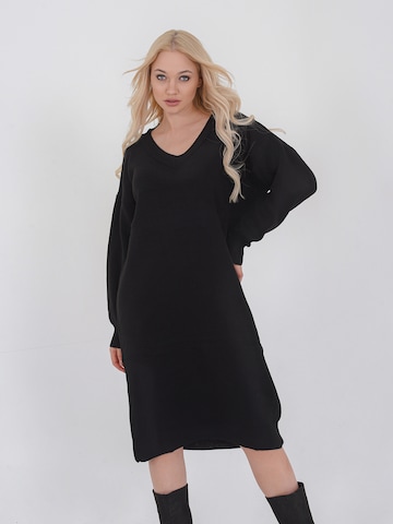 FRESHLIONS Knitted dress ' Rahel ' in Black: front