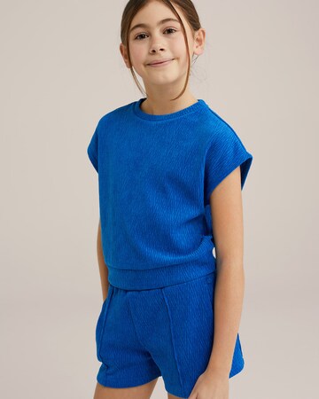 T-Shirt WE Fashion en bleu : devant