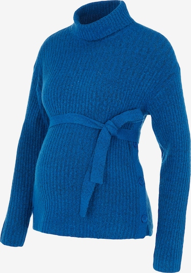 MAMALICIOUS Pull-over 'Anneli' en bleu chiné, Vue avec produit