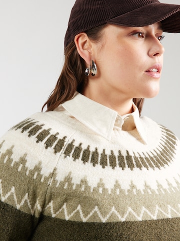 Vero Moda Curve Sweater 'VMCSIMONE' in Green