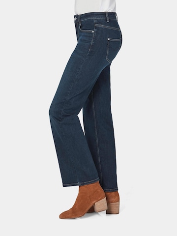 Goldner Loosefit Jeans in Blau