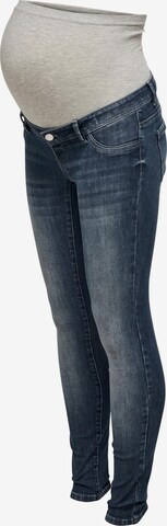 Only Maternity Skinny Jeans 'Mauw' in Blue: front