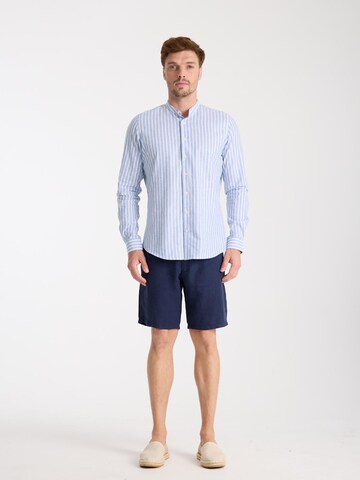 Slim fit Camicia business 'Caravaggio' di 7Camicie in blu